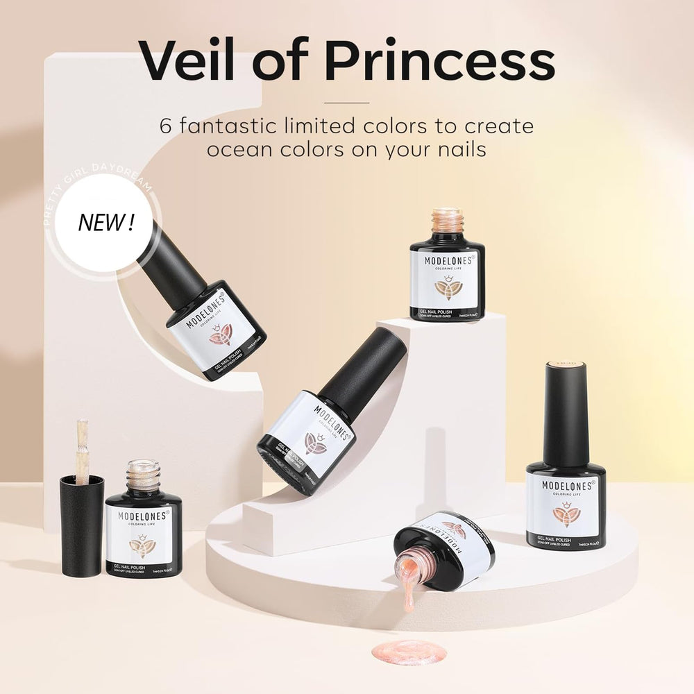 modelones before and after nails demonstrating visible shine and coverage benefit: salon results
