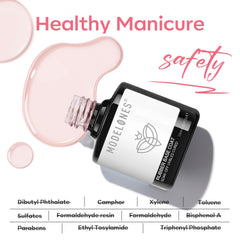 modelones before and after nails showing strengthened, smoother nail surface