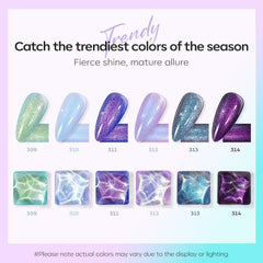 modelones polished nails with chameleon effect showing multi-dimensional shine