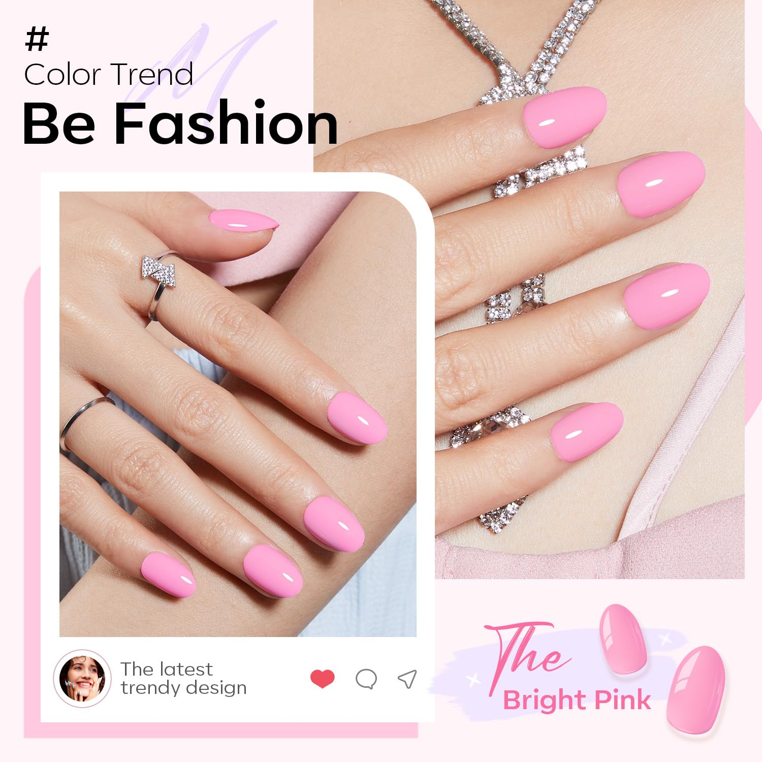 modelones hand holding nails to show size and scale for proper fit
