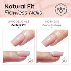 modelones nails arranged in 16 sizes illustrating perfect fit options for each finger