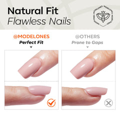Modelones press-on nails worn on hands showing instant polished look