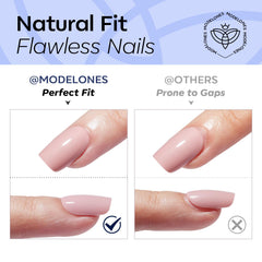 Modelones nail glue bottle and double-sided mini file included for secure, precise application