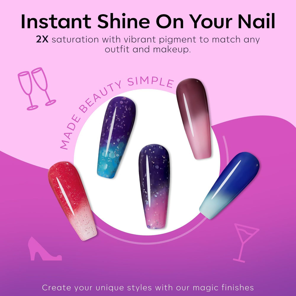 modelones finished ombre manicure lifestyle shot showing nails in natural light benefit: wearable style