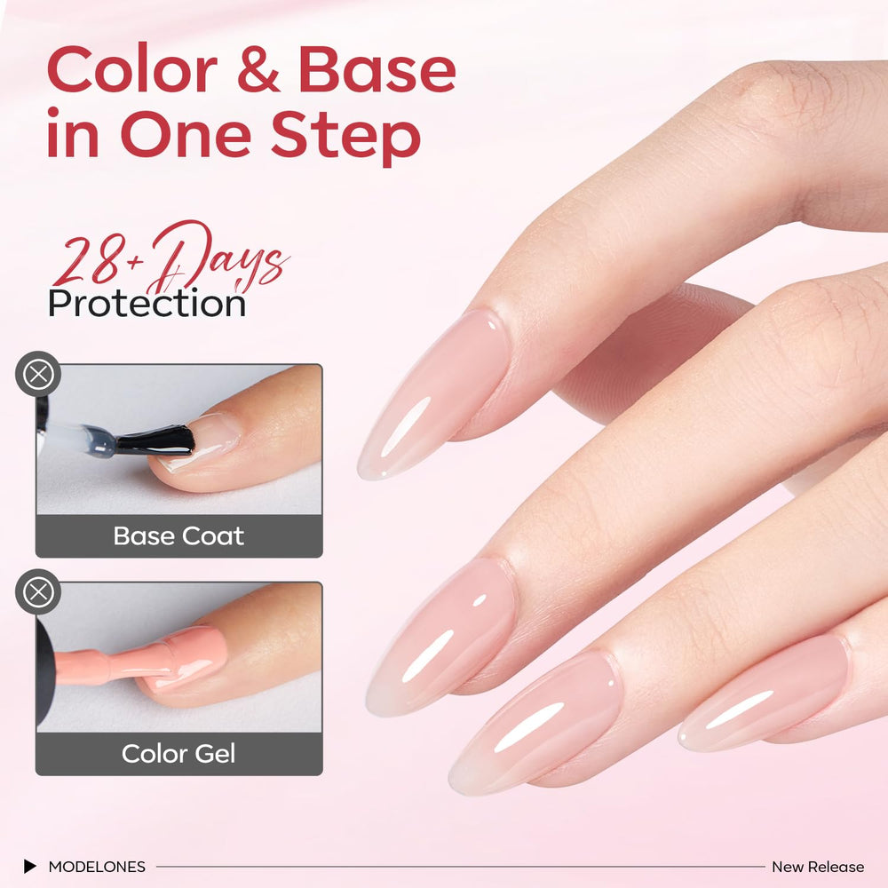 modelones applied on finger curing under LED lamp for durable finish benefit
