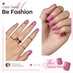 modelones nails worn on hand short square style showing natural look and practicality