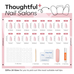 Modelones applied on model short almond manicure ideal for everyday style
