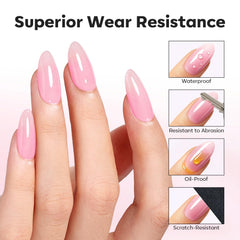 modelones applied on natural nail overlay for strengthened appearance benefit