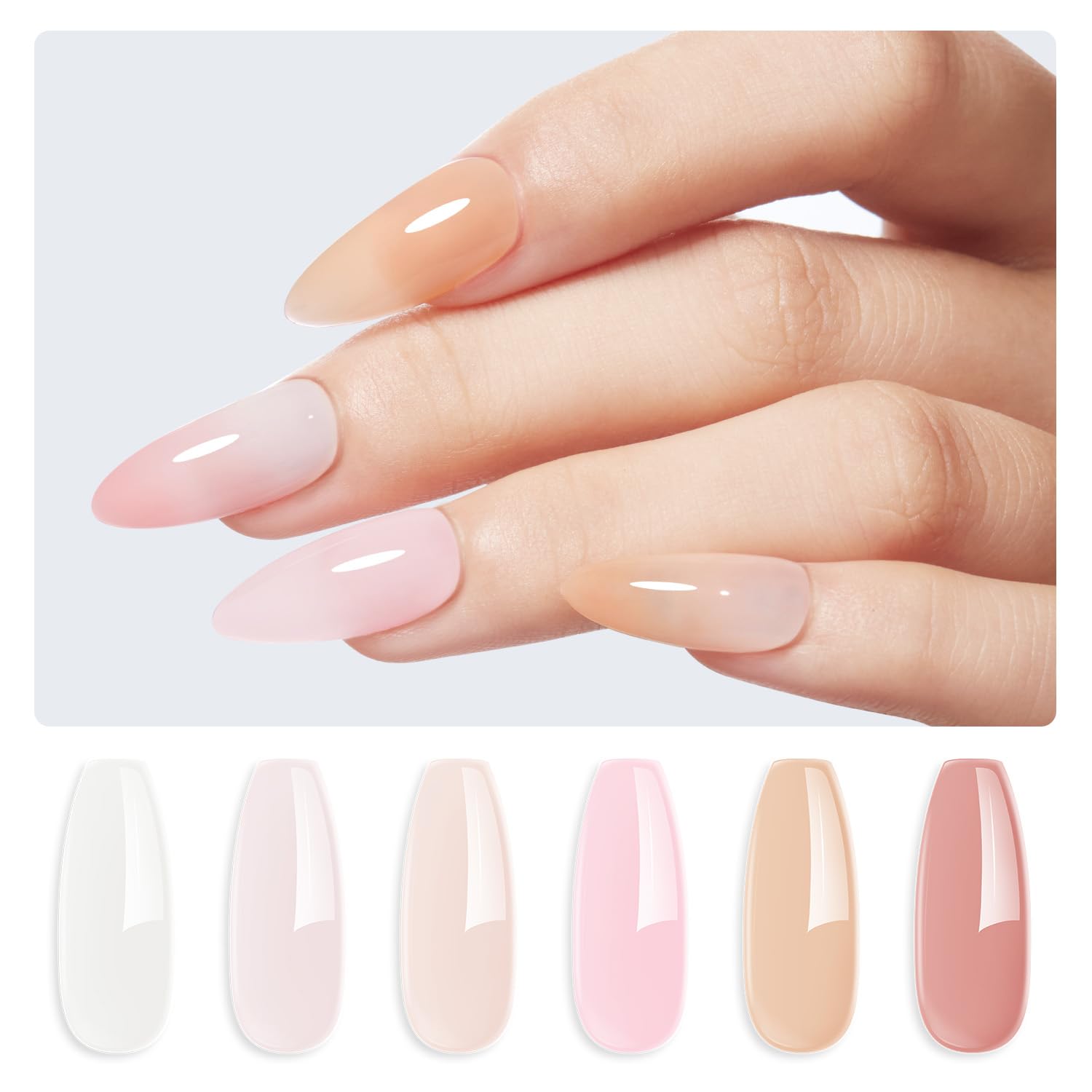modelones open bottle with gel drop highlighting self-leveling texture