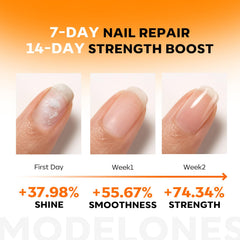 modelones brush applying clear strengthener for even fast coverage