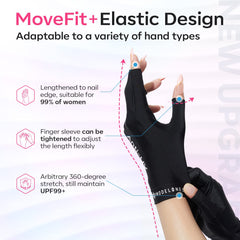 modelones outdoors using gloves while driving for sun protection