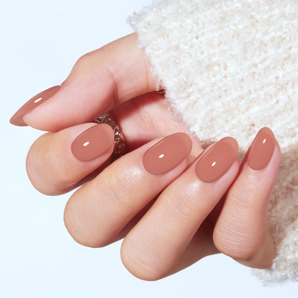 modelones close-up of oval nail surface showing smooth finish