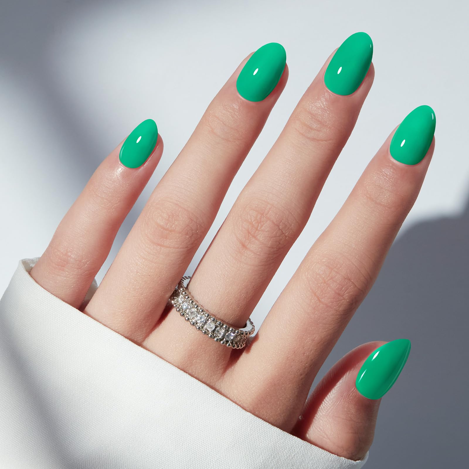 modelones oval nail close-up showing smooth finish for salon look