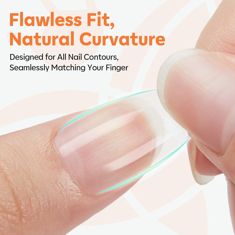 modelones tips with gel polish overlay giving long-lasting finish benefit