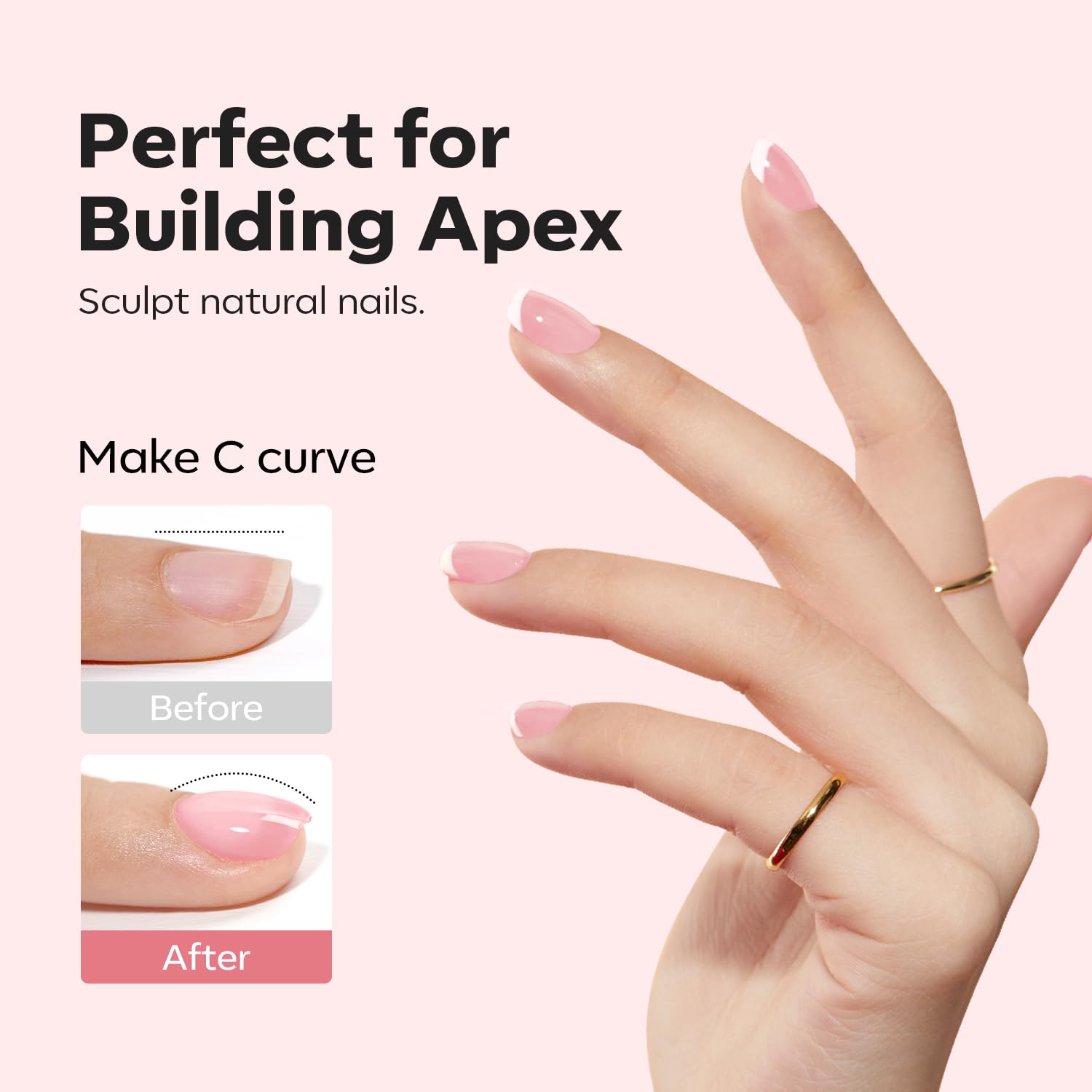 modelones nail with gem attached using builder gel showing secure adhesion benefit