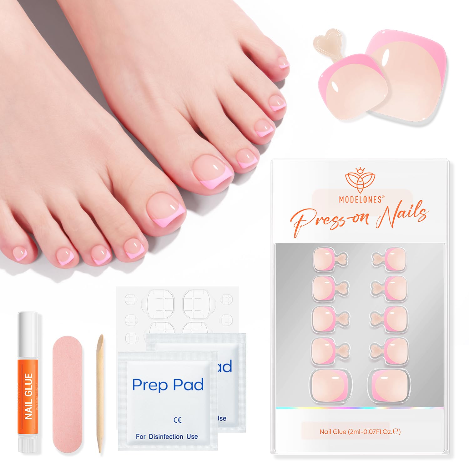 modelones open packaging revealing all included nails and accessories