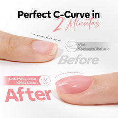 modelones jelly finish on nail tip displaying glossy, salon-quality shine