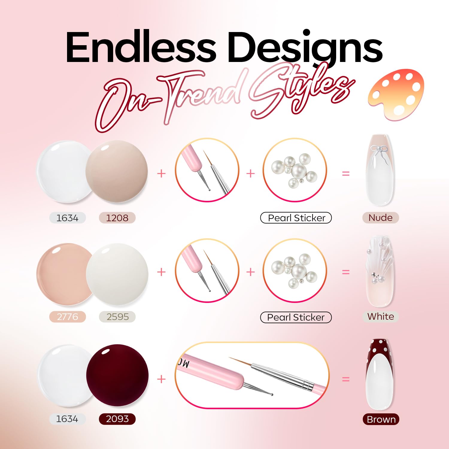modelones pearl stickers detail for quick decorative accents and sparkle