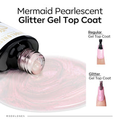 modelones close-up of pearl micro-glitter texture showing delicate shimmer benefit