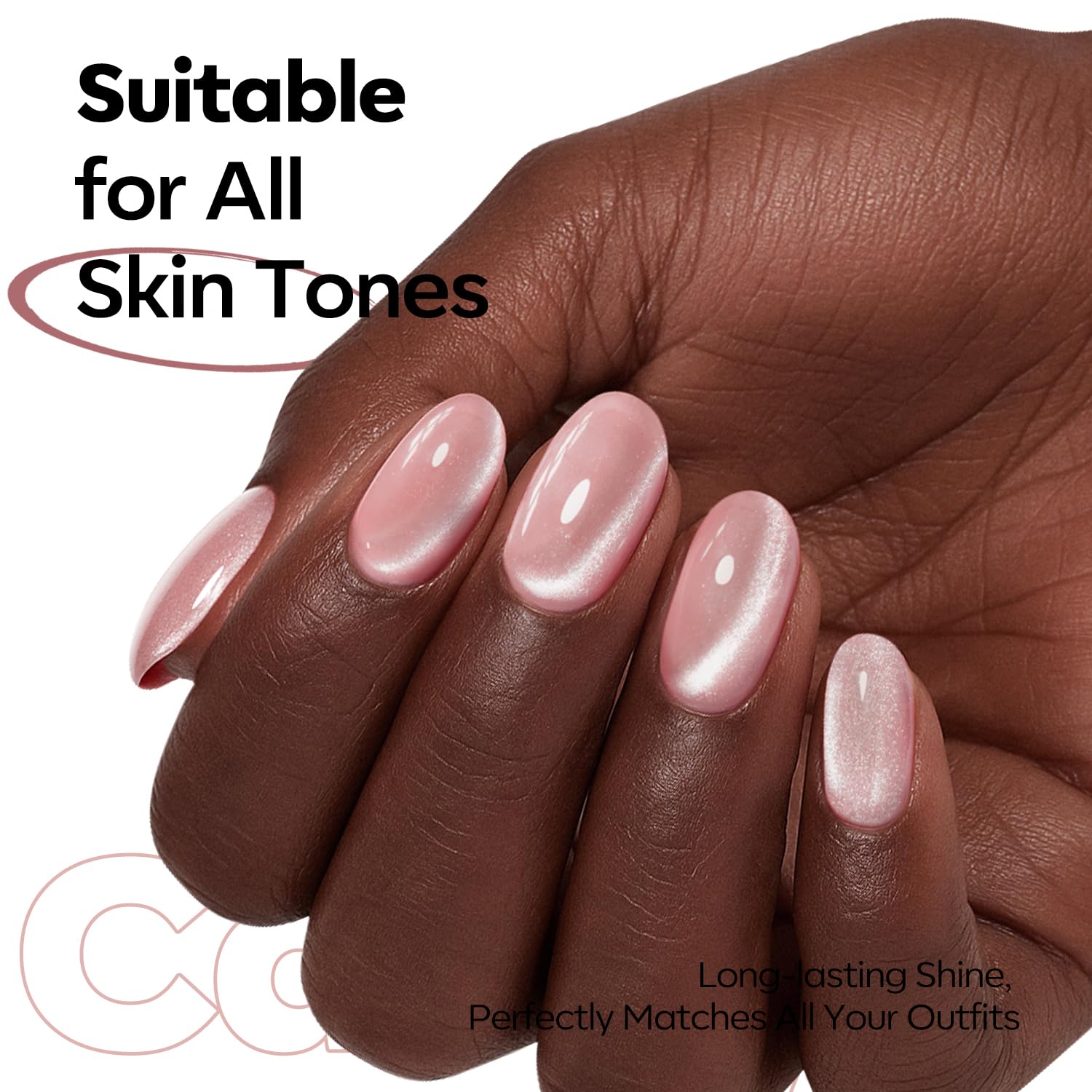 modelones finished manicure lifestyle shot illustrating salon-quality shimmer at home