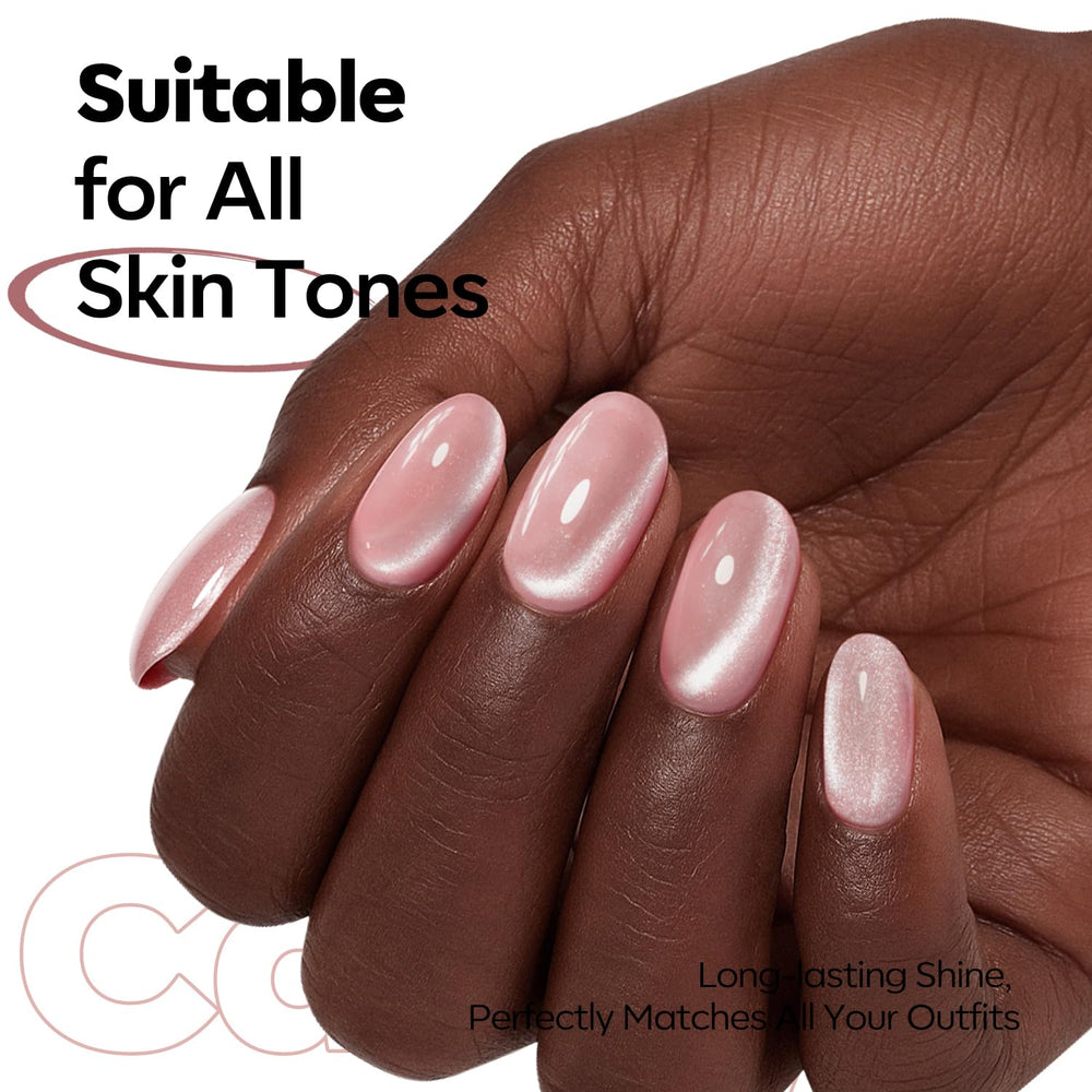 modelones finished manicure lifestyle shot illustrating salon-quality shimmer at home