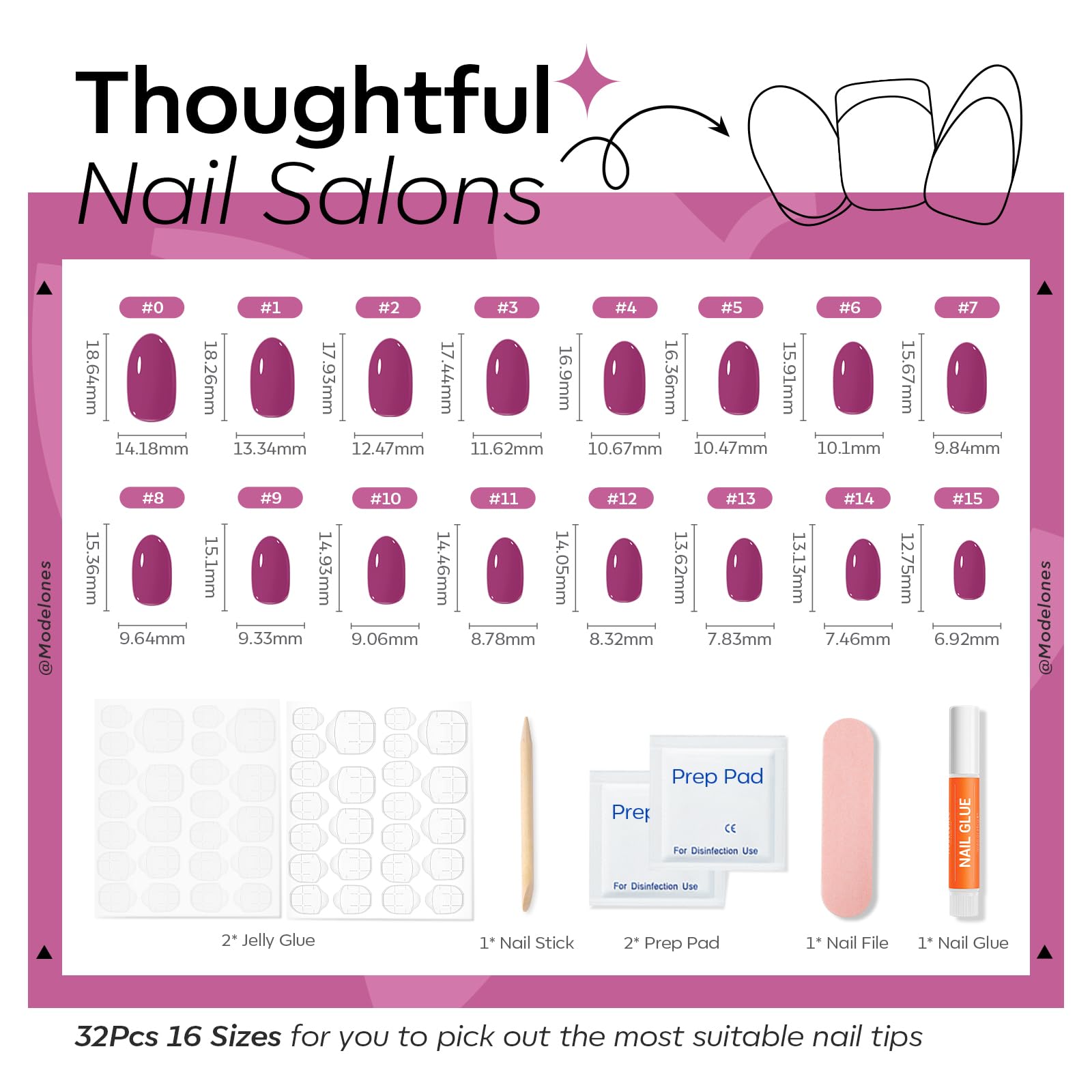 modelones oval nail edge closeup showing smooth comfortable fit