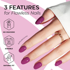 modelones press-ons in hand to show true size and fit benefit