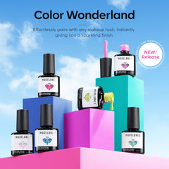 modelones polished nails outdoors showing lasting shine and salon look