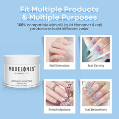 modelones powder texture close-up demonstrating fine granules for smooth application