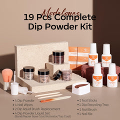 modelones four powder pots arranged to show beige brown and two glitter finishes for styling