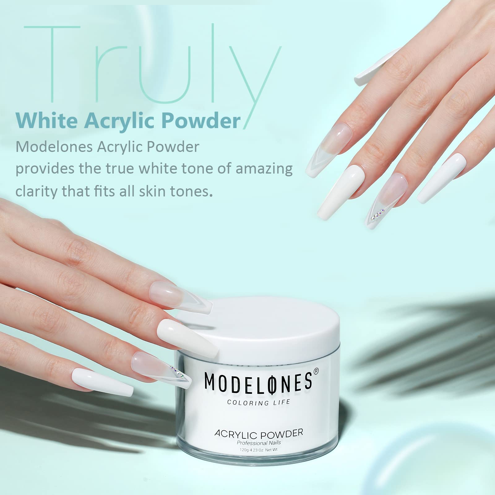 modelones powder texture closeup highlighting fine consistency for smooth application benefit