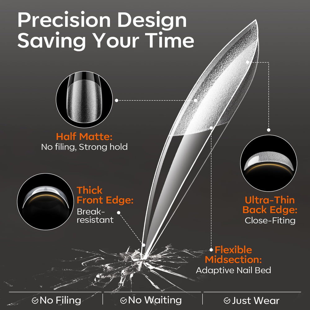 modelones pre-etched underside detail for stronger glue and gel bond benefit