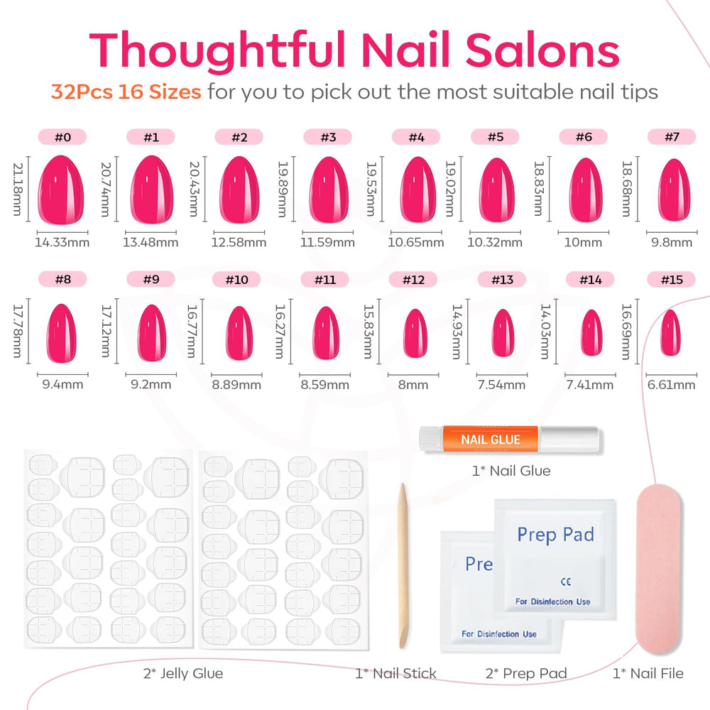 Modelones press-on nails in hand showing size and quick application benefit