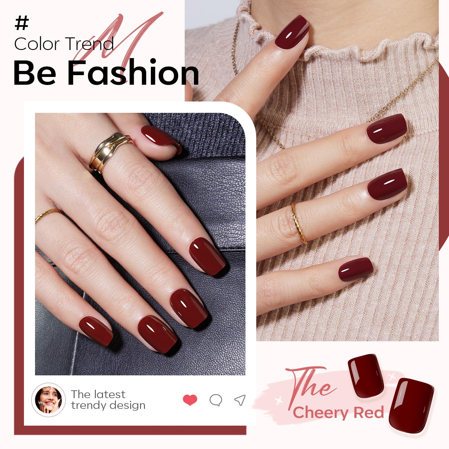 modelones nails in hand showing size scale and easy at-home application benefit