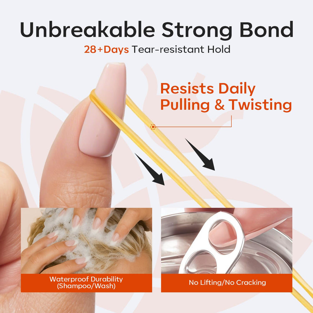 modelones press-on nails adhered securely showcasing long-lasting hold