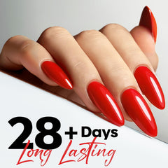 modelones red gel brush close-up demonstrating smooth bristles for even application benefit