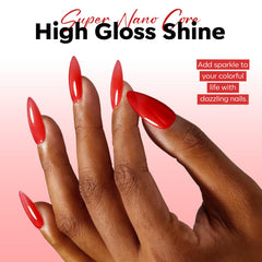 modelones three-layer application on nails showing deeper jelly color and high shine