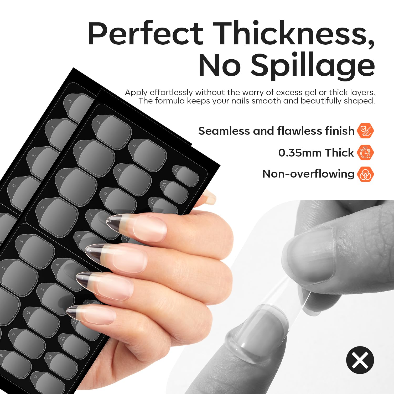 modelones gentle removal of a press-on nail leaving minimal residue