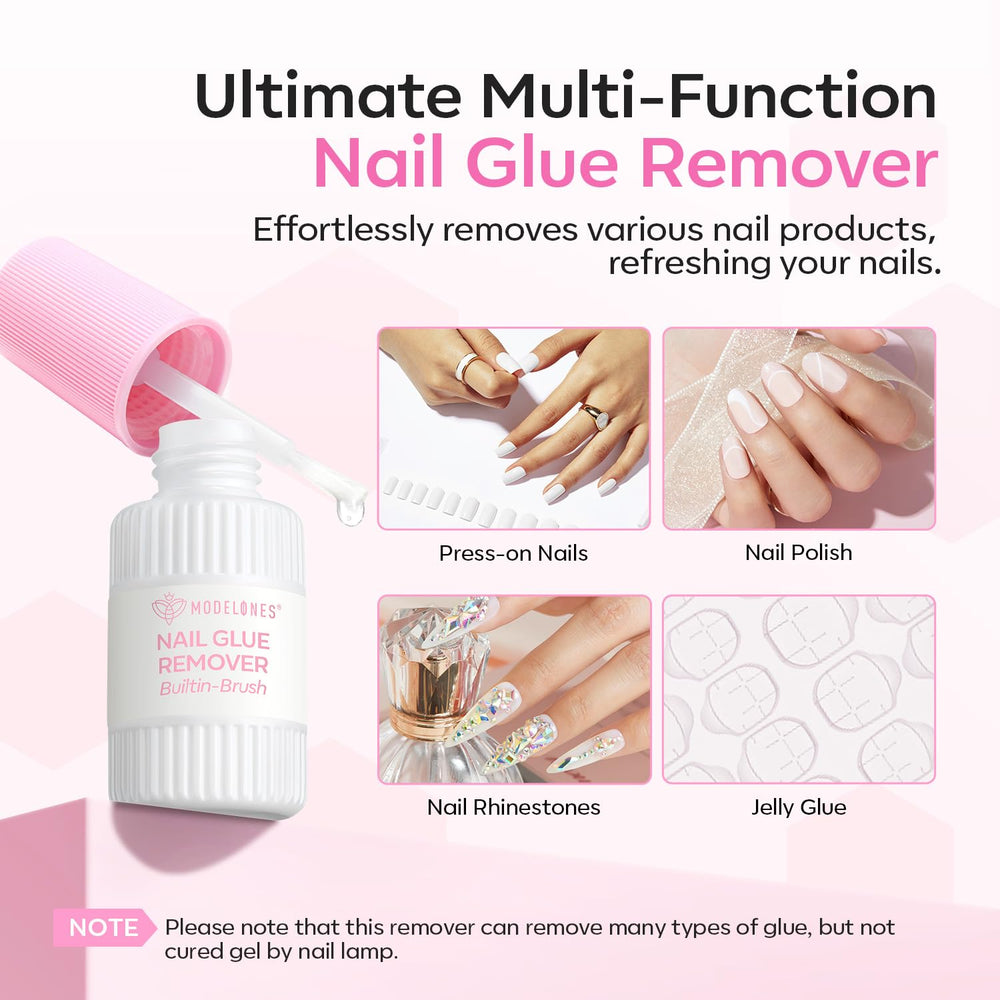 modelones remover bottle detail highlighting gentle formula