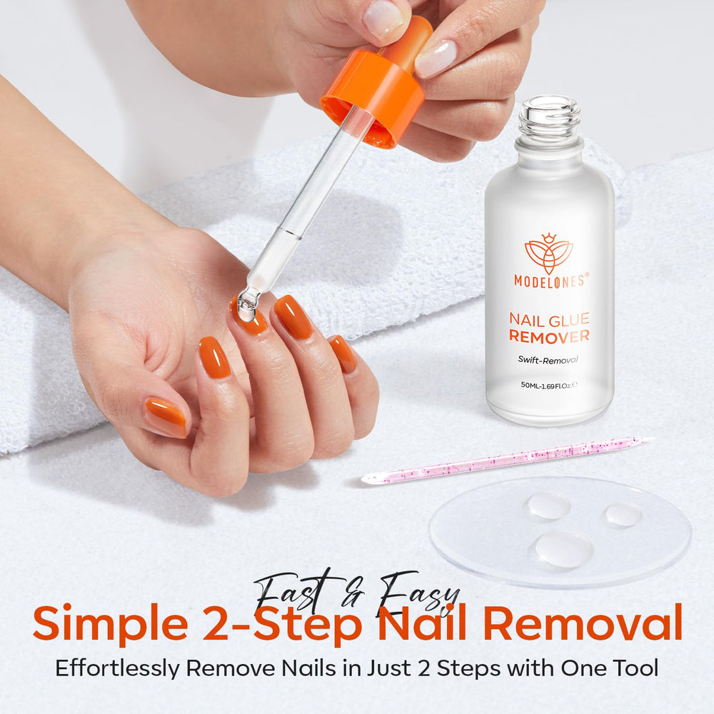 modelones before and after residue lift demonstrating clean nails benefit