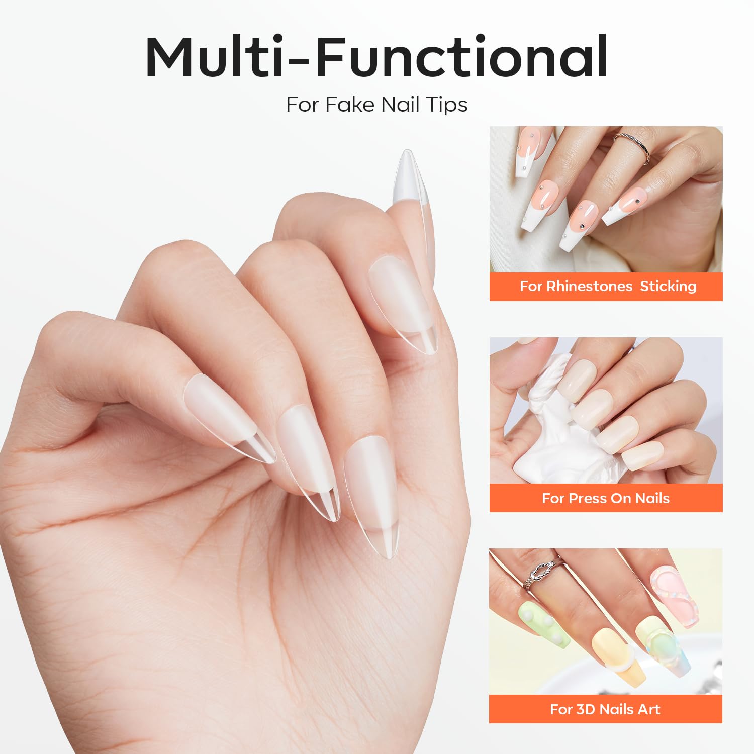 modelones securing rhinestone to nail demonstrating reliable decoration hold