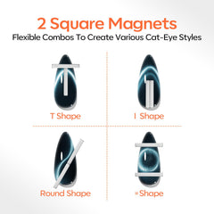 modelones round and square magnets creating circular and geometric effects