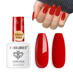 modelones bottle front view showing ruby red shade and 15ml capacity benefit