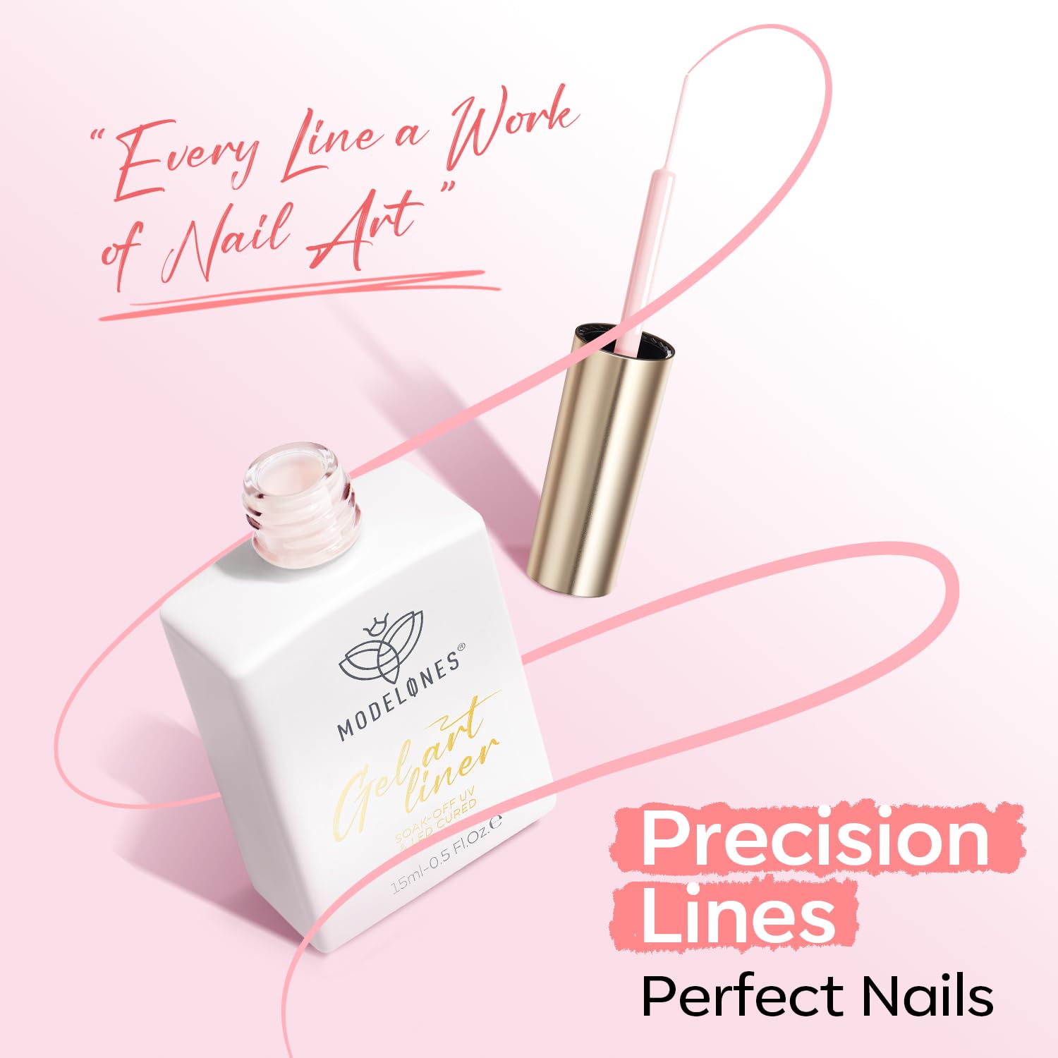 modelones application on hand at a salon station for professional finish