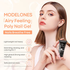 modelones 50ml tube in hand shows true size and handy volume