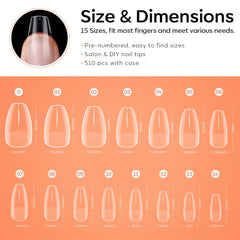 modelones hand with tips compared to ruler for scale and proper sizing benefit