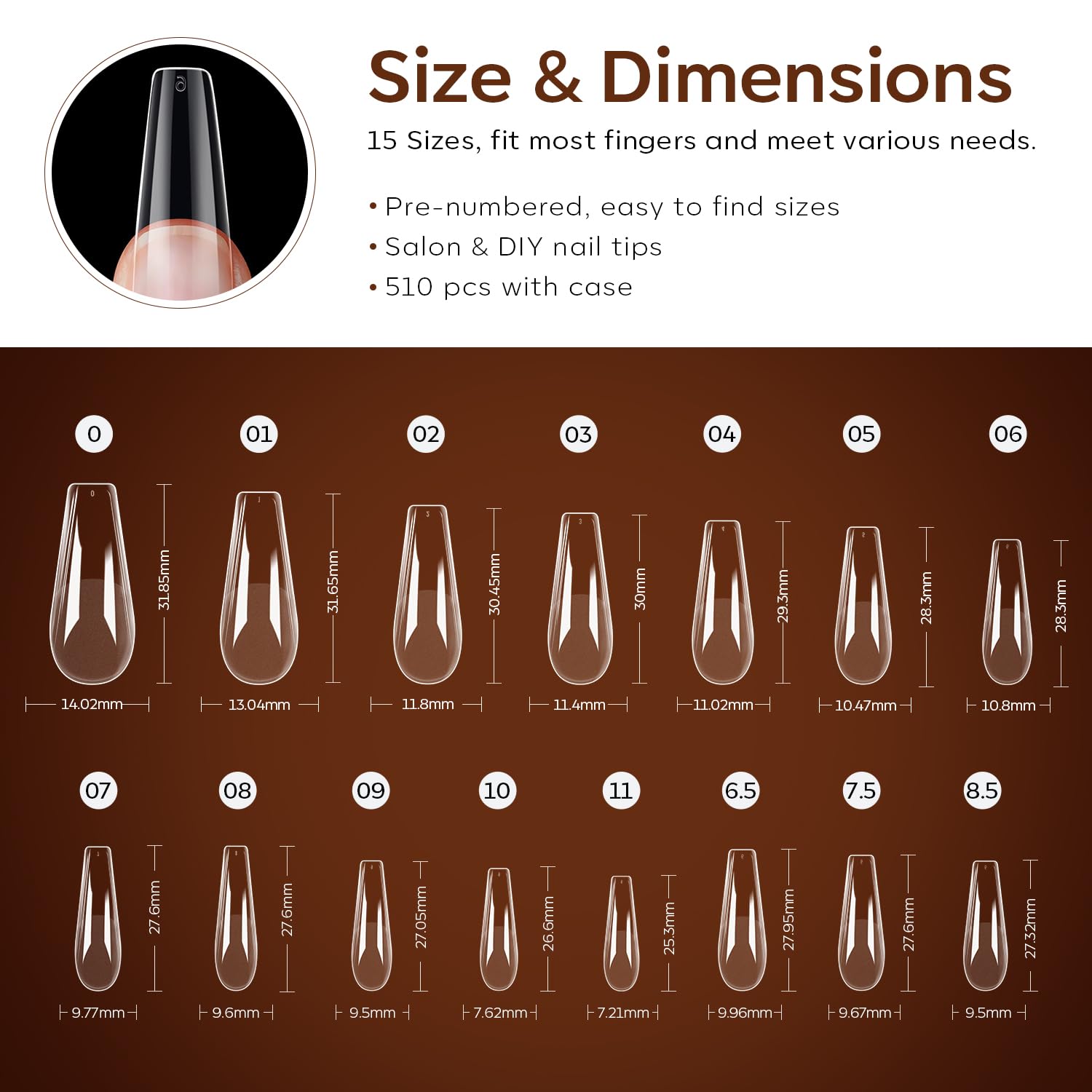 modelones tip next to ruler showing scale for accurate length benefit