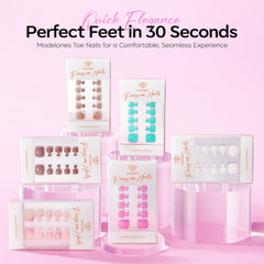 modelones scale comparison on toe demonstrating correct sizing and natural look