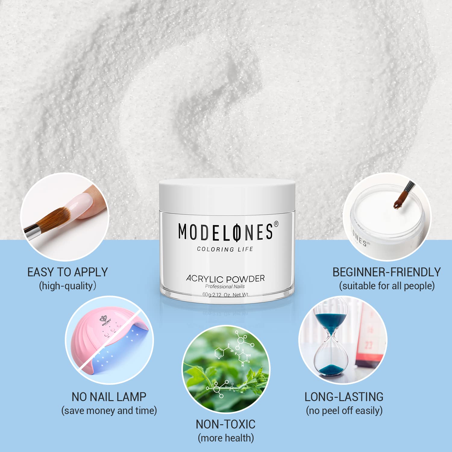modelones sculpted nail extension example showing strength and defined shape