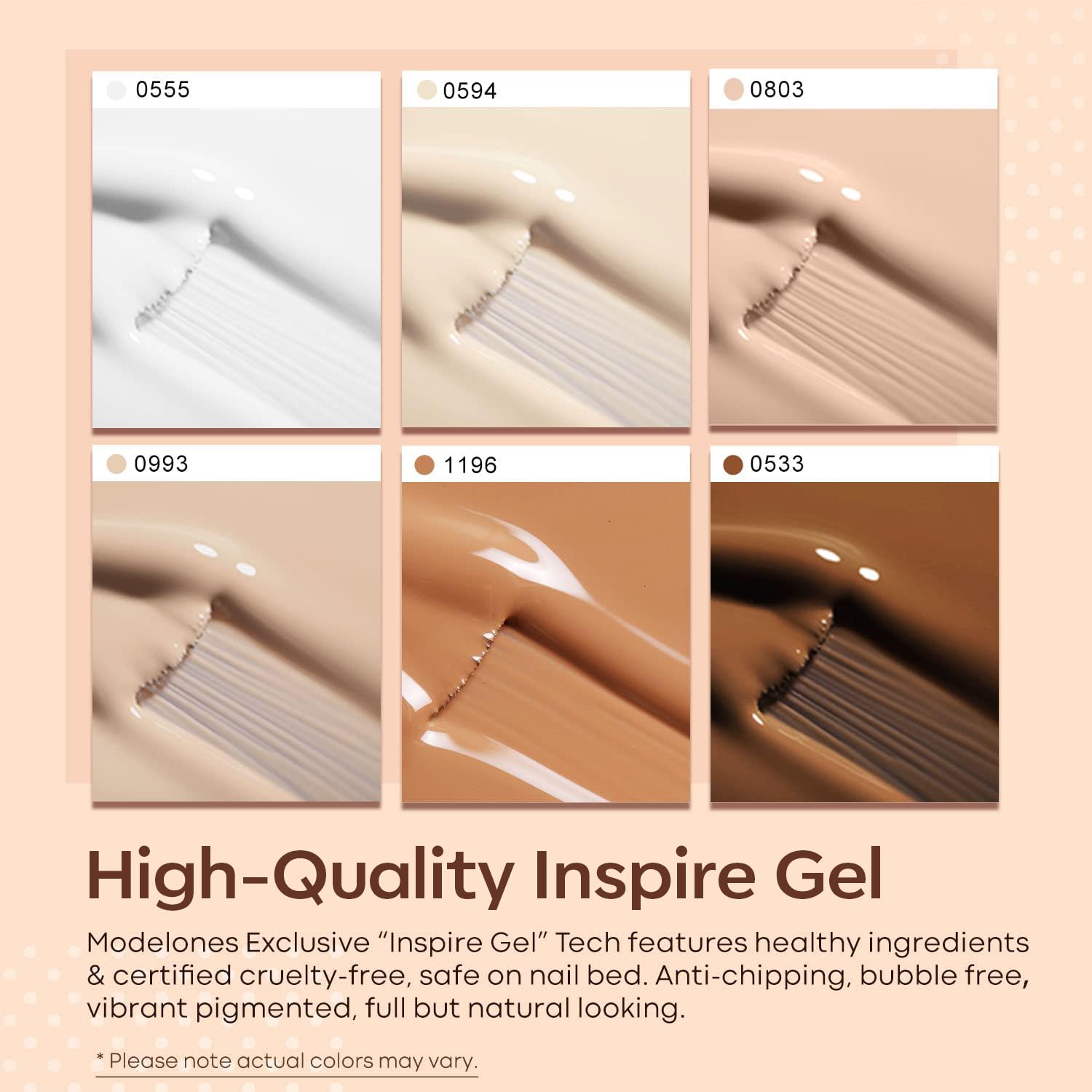 modelones separate shade swatches on sticks to compare tones quickly